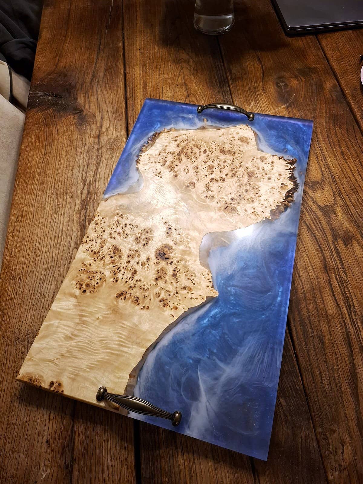 Epoxy Jagnjed Plava Daska Za Serviranje More